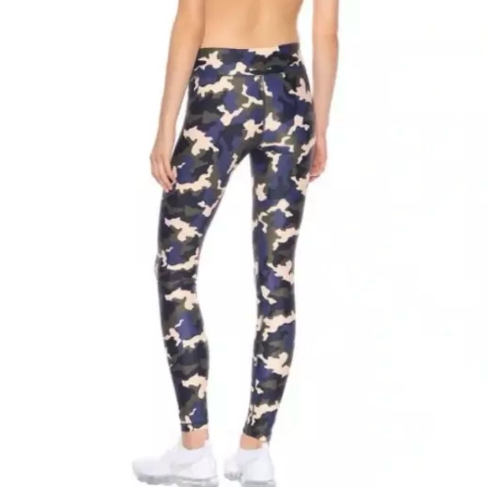 The Upside Blue Heritage High Rise‎ Camo Drawstring Stretch Leggings Size 4 - Picture 5 of 8